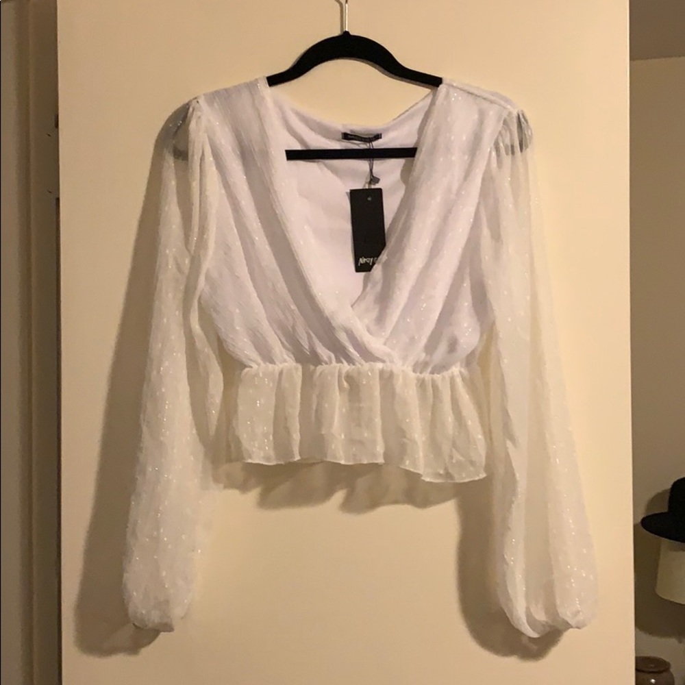 Wrap Cropped Blouse